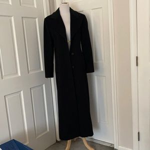 Isaac Mizrahi floor length wool gown coat
